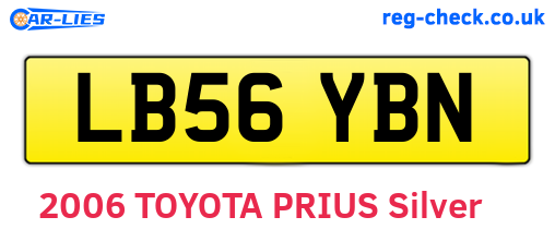LB56YBN are the vehicle registration plates.