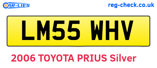 LM55WHV are the vehicle registration plates.