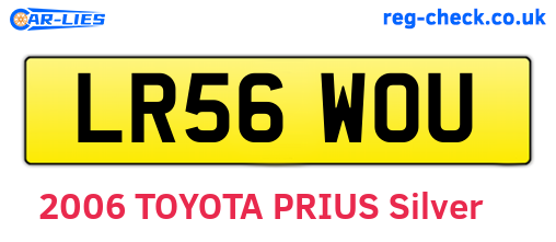 LR56WOU are the vehicle registration plates.