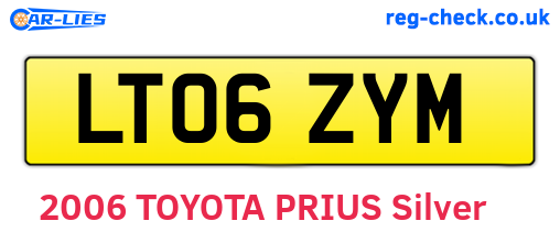 LT06ZYM are the vehicle registration plates.