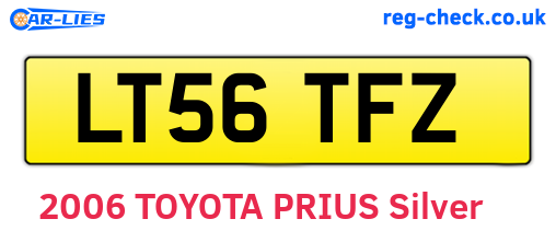 LT56TFZ are the vehicle registration plates.