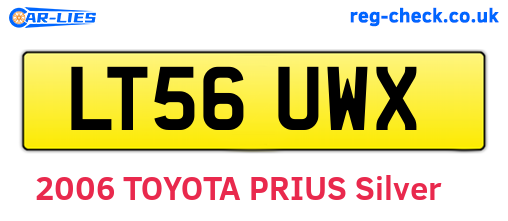 LT56UWX are the vehicle registration plates.