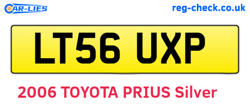 LT56UXP are the vehicle registration plates.