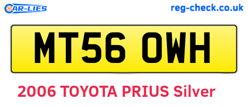 MT56OWH are the vehicle registration plates.