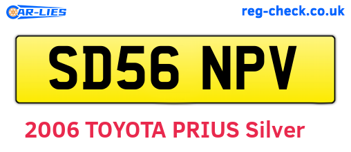 SD56NPV are the vehicle registration plates.