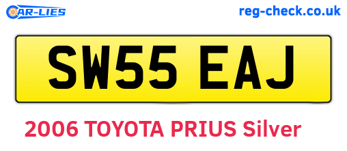 SW55EAJ are the vehicle registration plates.