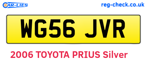 WG56JVR are the vehicle registration plates.