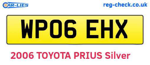 WP06EHX are the vehicle registration plates.