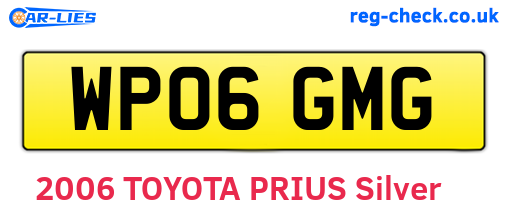 WP06GMG are the vehicle registration plates.
