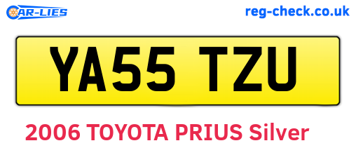 YA55TZU are the vehicle registration plates.