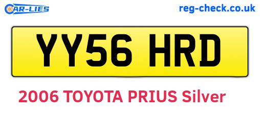 YY56HRD are the vehicle registration plates.