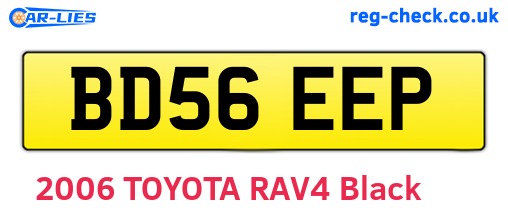 BD56EEP are the vehicle registration plates.