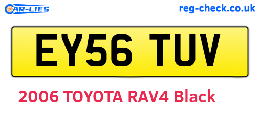 EY56TUV are the vehicle registration plates.