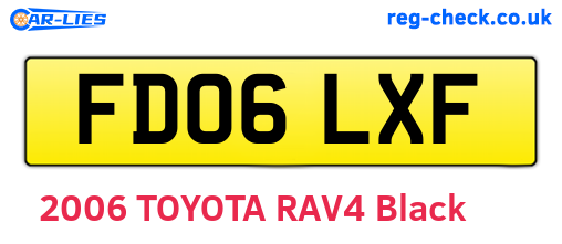 FD06LXF are the vehicle registration plates.
