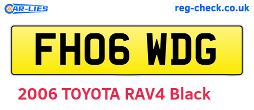 FH06WDG are the vehicle registration plates.