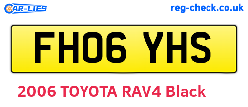 FH06YHS are the vehicle registration plates.