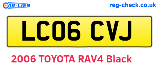 LC06CVJ are the vehicle registration plates.