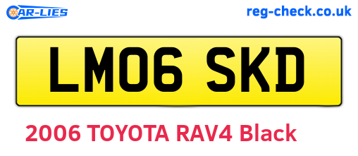LM06SKD are the vehicle registration plates.