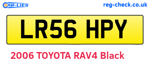 LR56HPY are the vehicle registration plates.