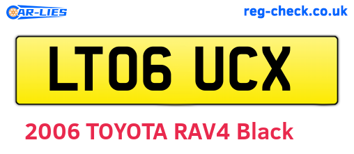 LT06UCX are the vehicle registration plates.