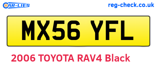 MX56YFL are the vehicle registration plates.