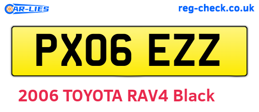 PX06EZZ are the vehicle registration plates.