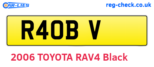 R4OBV are the vehicle registration plates.
