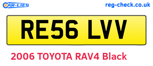 RE56LVV are the vehicle registration plates.