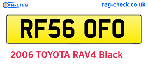 RF56OFO are the vehicle registration plates.