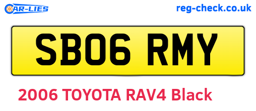 SB06RMY are the vehicle registration plates.