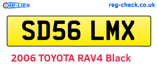SD56LMX are the vehicle registration plates.