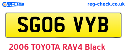 SG06VYB are the vehicle registration plates.