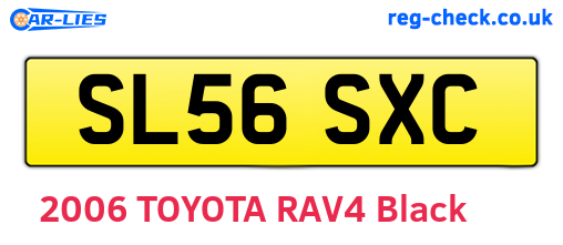 SL56SXC are the vehicle registration plates.