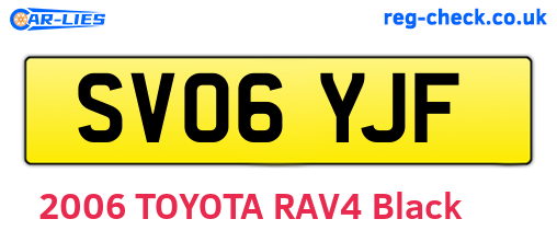 SV06YJF are the vehicle registration plates.