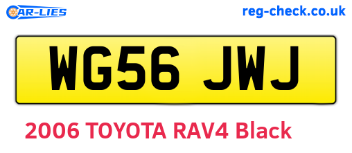 WG56JWJ are the vehicle registration plates.