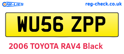 WU56ZPP are the vehicle registration plates.