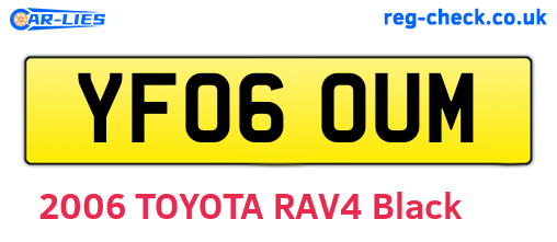 YF06OUM are the vehicle registration plates.
