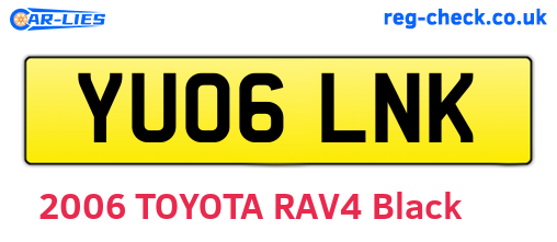 YU06LNK are the vehicle registration plates.
