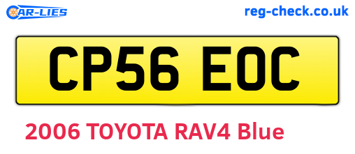 CP56EOC are the vehicle registration plates.