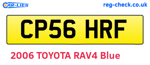 CP56HRF are the vehicle registration plates.