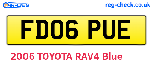 FD06PUE are the vehicle registration plates.