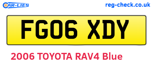 FG06XDY are the vehicle registration plates.