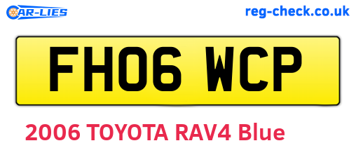 FH06WCP are the vehicle registration plates.