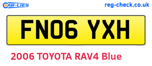 FN06YXH are the vehicle registration plates.