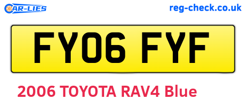 FY06FYF are the vehicle registration plates.