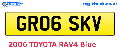 GR06SKV are the vehicle registration plates.