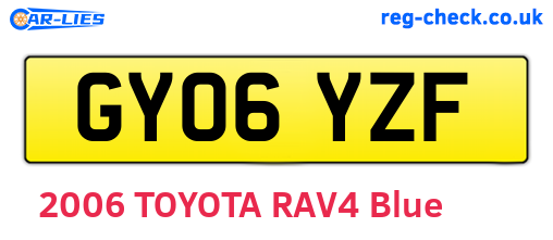 GY06YZF are the vehicle registration plates.