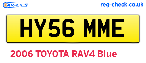 HY56MME are the vehicle registration plates.