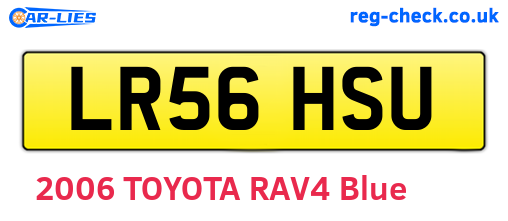 LR56HSU are the vehicle registration plates.