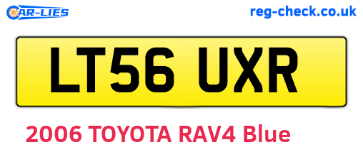 LT56UXR are the vehicle registration plates.